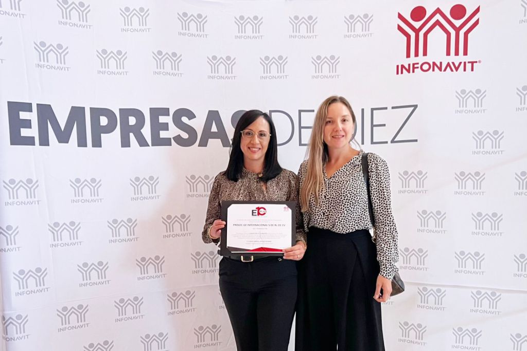 Prolec recibe el distintivo Empresas de Diez Plus que otorga el Infonavit, por nuestras sus buenas prácticas en materia de obligaciones patronales.
